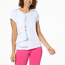 C Wonder by Christian Siriano Flowing Ruffle Tee 