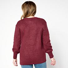 C Wonder by Christian Siriano Fuzzy Knit Balloon-Sleeve Sweater