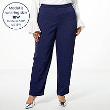 C Wonder by Christian Siriano Heathered Twill Crystal Trouser Pant