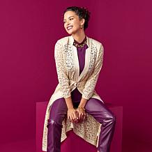 C Wonder by Christian Siriano Lace and Ponte Knit Topper