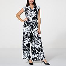 C Wonder by Christian Siriano Lace Detail Wide-Leg Jumpsuit