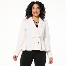 C Wonder by Christian Siriano Pleated Peplum Blazer