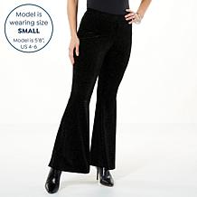 C Wonder by Christian Siriano Stretch Velvet Flare-Leg Pant