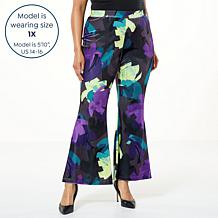 C Wonder by Christian Siriano Stretch Velvet Flare-Leg Pant