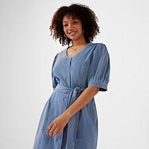 C Wonder by Christian Siriano Wonder Stretch Knit Denim Dress