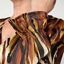 C Wonder Chiffon Faux Wrap Flounce Dress