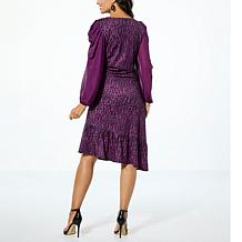 C Wonder Leopard-Print Travel Jersey Midi Dress