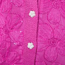 C. Wonder Long Sleeve Floral Sequin Cardigan