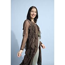 C. Wonder Mesh Ruffle Topper with Tie Closure