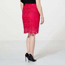 C Wonder Runway Collection Textured A-line Skirt