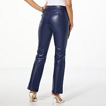 C Wonder Stretch Faux Leather Flare Leg Pant