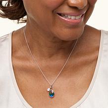 Canadian Ammolite Gems Ammolite & Mother-of-Pearl Pendant with Chain