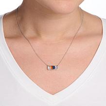 Canadian Ammolite Gems Ammolite and White Topaz 3-Stone Necklace