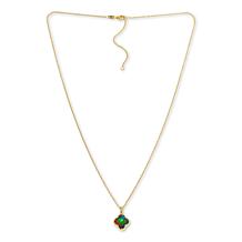 Canadian Ammolite Gems Ammolite Triplet Clover-Shaped Pendant w/Chain