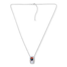 Canadian Ammolite Gems Cushion-Cut Ammolite Loop Pendant with Chain