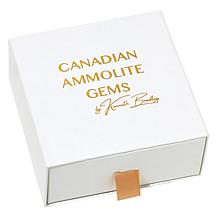 Canadian Ammolite Gems Multigem and Oval Ammolite Drop Earrings