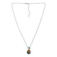 Canadian Ammolite Gems Multigem and Oval Ammolite Pendant with Chain