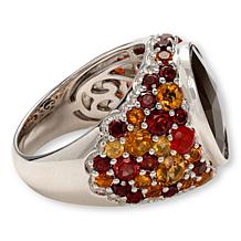 Canadian Ammolite Gems Multigemstone Statement Ring