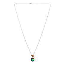 Canadian Ammolite Gems Oval Ammolite and Multigem Pendant with Chain