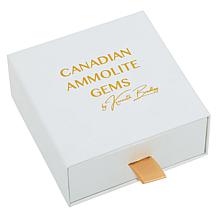 Canadian Ammolite Gems Round Ammolite Charm Toggle Bracelet