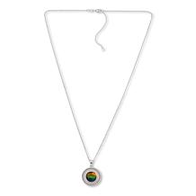 Canadian Ammolite Gems Round Ammolite Pendant with 18" Chain