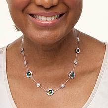 Canadian Ammolite Gems Round Ammolite Sunflower  Bolo Bracelet