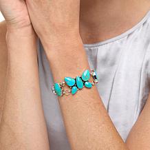 Chaco Canyon Blue Campitos Turquoise Butterfly Oval-Link Bracelet