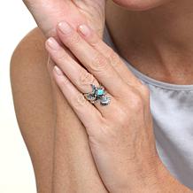 Chaco Canyon Campitos Turquoise Thunderbird Adjustable Ring