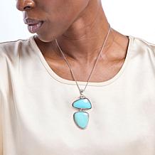 Chaco Canyon Freeform Kingman Turquoise Pendant