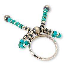 Chaco Canyon "Navajo Pearls" Sleeping Beauty Turquoise Bow Tie Ring