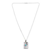 Chaco Canyon Sleeping Beauty Turquoise Ace of Spades Pendant-Necklace