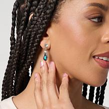 Chaco Canyon Sleeping Beauty Turquoise Flower Earrings