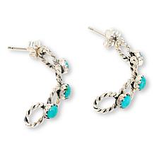 Chaco Canyon Sleeping Beauty Turquoise Half Hoop Earrings