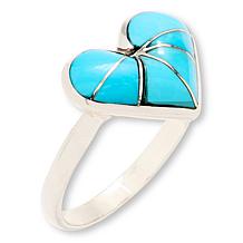 Chaco Canyon Sleeping Beauty Turquoise Heart-Design Ring