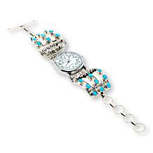 Chaco Canyon Sleeping Beauty Turquoise Leaf Bracelet Watch