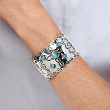 Chaco Canyon Sterling Silver Campitos Turquoise 7" Cuff Bracelet