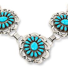 Chaco Canyon Sterling Silver Campitos Turquoise Cluster Necklace