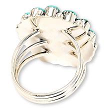 Chaco Canyon Sterling Silver Campitos Turquoise Cluster Ring