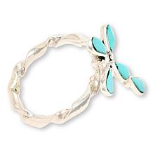 Chaco Canyon Sterling Silver Campitos Turquoise Cross Ring