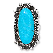 Chaco Canyon Campitos Turquoise Sterling Silver 3-Stone