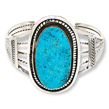 Chaco Canyon Sterling Silver Kingman Turquoise Oval Cuff Bracelet