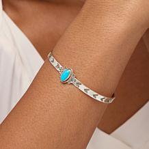 Chaco Canyon Sterling Silver Sleeping Beauty Turquoise Cuff Bracelet
