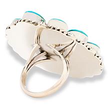 Chaco Canyon Sterling Silver Spiny Oyster and Turquoise Oval Ring