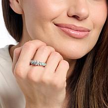 Chaco Canyon Sterling Silver Turquoise and Created Moissanite Ring