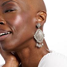 Chaco Canyon Triangular Sterling Silver Handcrafted Drop Earrings