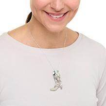 Chaco Canyon Turquoise-Accented Cowboy Boot Scootin' 18" Necklace