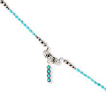 Chaco Canyon Turquoise Bead and Silver Stardrop Necklace