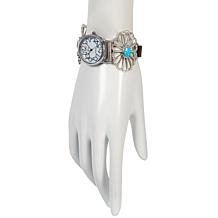 Chaco Canyon Turquoise Leather Strap Watch