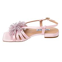 Charles by Charles David Carson Satin Pom Pom Sandal