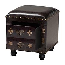 Charlier Faux Leather Upholstered Wood Storage Ottoman